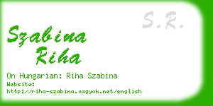 szabina riha business card
